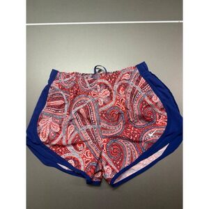 Nike Dri-FIT Paisley Running Shorts Red White Blue‎ Mesh Panels Small